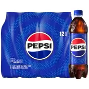 Pepsi Cola Soft Drinks Soda Pop 16.9oz Bottles 12 Pack Soda Limited Edition Rare