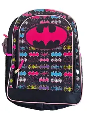 DC Batman Bat Girls 16" Canvas School Backpack