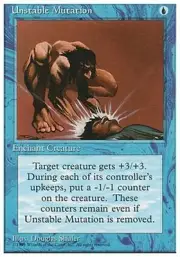 4x Unstable Mutation 4th Edition MtG Magic Blue Common 4 x4 Card Cards