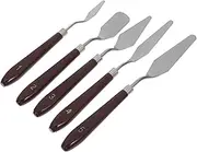 FONDOTIN 5pcs Painting Scraping Set Flexible Palette Scrapers for Oil Acrylic Painting Art Supplies for Mixing Smoothing and Spreading for Various Artistic Projects