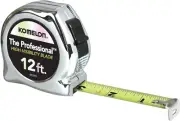 412HV High-Visibility Professional Tape Measure, 12-Feet by 5/8-Inch, Chrome, Ye