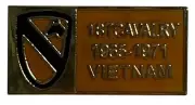 Pack of 50 1st Cavalry Division 1965-1971 Vietnam Hat Cap Lapel Pin M-388