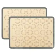 2Pcs Macaron Silicone Mat Large Size Bread Baking Sheet Reusable Baking Mat