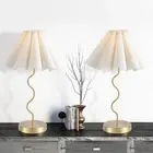 Pleated Table Lamp, Set of 2 Table Lamps for Bedroom, Bedside Lamps for Night...
