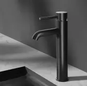 32cm Cefito Bathroom Tap Round Mixer Basin Tap Tapware Faucet Sink Black
