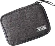 Digital Accessories Organizer Bag Portable Charger Case for Travel Electronics Accessory Storage for Cables Earphones and Gadgets Grey