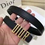 二手精品 DIOR 迪奧 金色 金扣 經典 CD 3公分 皮帶 腰帶 女款