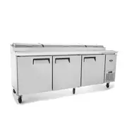 Atosa Three Door Pizza Prep Table Refrigerator MPF8203 - MPF8203-SM