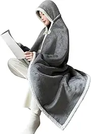 [Generic] Hooded Blanket | Thick Poncho Hoodie Wearable Blanket,Cozy Plush Cloak Blankets Wrap Blanket for Women, Family, Friends