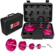 4-Piece Plastic Pipe Reamer Tool Kit for PVC, CPVC, and 1.5+2+3+4 Inch, Pink