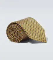[Brioni] Brioni Printed silk tie One Size yellow