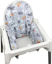 ZARPMA Inflatable Cushion Inner Cover Cotton Cover for IKEA Antilop Highchair (Cover Only) (Grey)
