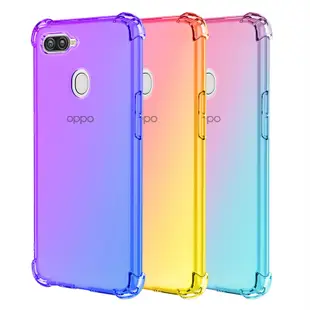 XICCI適用於OPPO A7 A5S A12 A5 F5 A73 A83 A79 F9 F7 A3漸變色矽膠手機殼