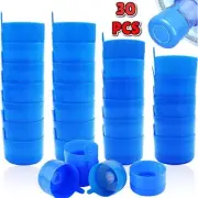 30 Pack 55mm Gallon Water Bottle Caps Non Spill Snap On for 3 and 5 Gallon