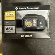 Black Diamond Storm 450 Headlamp: 450 Lumens Black Waterproof NEW
