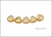10 Cubic Zirconia Fl. Briolettes 6mm Dk Champagne 64159
