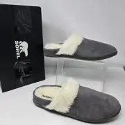 New Sorel Womens Size 12 Nakiska slide II Slipper Quarry Gray