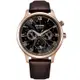 CITIZEN Eco-Drive 細數品味時分月光動能時尚優質腕錶-黑+玫瑰金-AP1059-19E