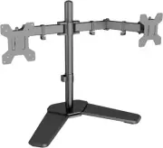 Dual Monitor Stand, Free Standing Desk Mount for 2 Monitors up to 27 inch