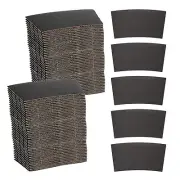 100pcs Disposable Coffee Cup Sleeves, Cardboard Cup Sleeves Black