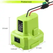 14-Gauge DIY Output Adapter For Ryobi 18V Battery with Switch & Wire Terminals
