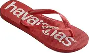 [havaianas] Unisex Kid's Top Logomania Flip-Flop, Ruby Red, 13 US
