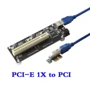 PCI-E Express X1 to PCI Riser Extend Adapter Card With USB 3.0 Cable new