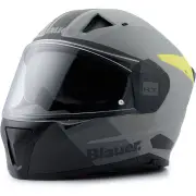 Naca NF01B Matt Grey Yellow Full Face Helmet