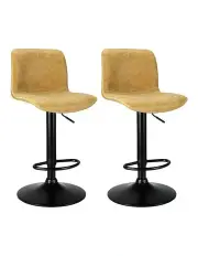 [Artiss] Kitchen Swivel Bar Stool x2 in Brown