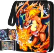 Card Holder, 9-Pockes Card Folder Fits 900 Cards, 50 Removable Sleeves Card Binder, Portable Trading Cards Holder Collector Album for Boys & Girls (dragon)