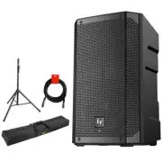 Electro-Voice ELX200-10P 10" Powered Speaker w/ Stands, Stand Bags, & Cables