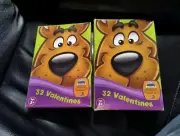 2 SCOOBY DOO Valentines Day 64 SCOOBY-DOO! Paper VALENTINE CARDS Sealed Boxed