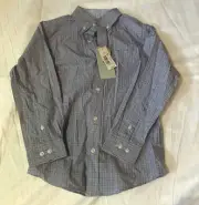 Class Club Boy’s Blue Plaid Button Up Size 7