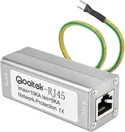 Qooltek ST-NET Ethernet Surge Protector for 10/100/1000 Base-T PoE+ Gigabit Modem Thunder & Lighting Protection ST-RJ45