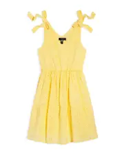 Aqua Girls' Eyelet Mini Dress, Little Kid, Big Kid - Exclusive XXS