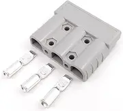 Anderson Style 3-Pin 3-Pole Battery Connector, 50 Amp 6AWG Quick Connect/Disconnect for DC-DC Chargers, Solar Panels, Trailers, 4WD, Caravans (1 pcs)