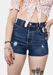 [Levis] Tango Feels Ribcage Denim Shorts