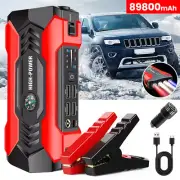 99800mAh Portable Car Jump Starter 12V Pack Booster Charger Battery Power Bank