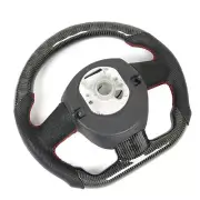 Car Auto LED Shift Lights Carbon Fiber Steering Wheel Red Stitching For S4