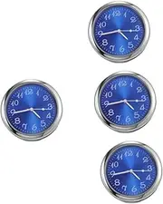 ULTECHNOVO 4pcs Car Clock Truck Small Digital Clock Mini Clock for Car Small Clock for Car Clock for Auto Dash Car Digital Clock Dashboard Clock Auto Clock Auto Mini Clock Metal Blue
