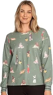 [PJ Salvage] Women's Loungewear My Dog is My Boo Long Sleeve Top