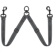 Dual Adjustable Length Lead Quality Reflective no Tangle Leash for Two Dogs