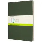 Moleskine Cahier Notebook Plain Extra Large Green 3 Pack