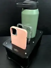 STG3D Modular Storage System Black Cupholder with Double Phone Slot (Black)