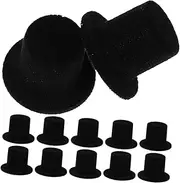 BESTonZON 15pcs Mini Doll Hats Decorative Snowman Hats Craft Accessories for Dolls Flocking Material for DIY Projects and Home Decorations