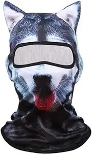 3D Animal Print Balaclava face Cover, Full face Sun Protection, Funny Outdoor Water Sports mask, Digital Printing, Unisex, Husky Bl-dw229018, One Size, Husky Bl-dw229018, One Size