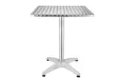 Bolero Square Bistro Table Stainless Steel 600mm - Cafe Tables (U427) - U427