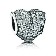 Pandora Pavé Heart Charm, Clear CZ 791052CZ
