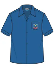 SS School Blue Lay Back Shirt With Emb