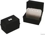 Q Connect 8x5 inch Card Index Box - Black